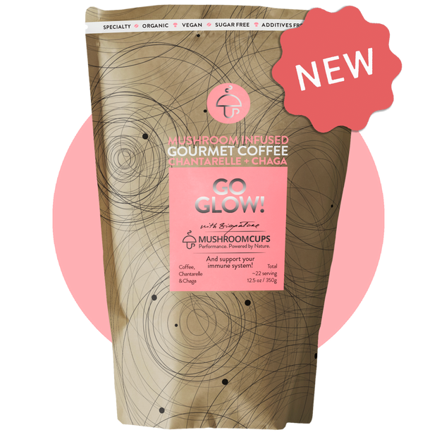 Go Glow – Gourmet Ground Coffee with Chaga and Chanterelle